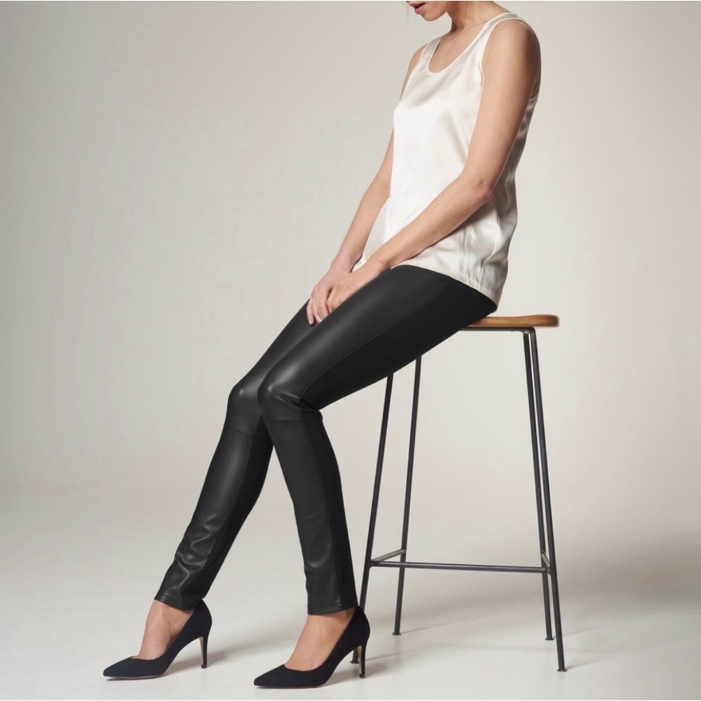 L.K. Bennett NWT Agi Black Front Faux Leather Pants In Size 2